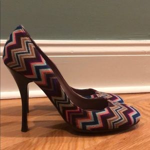 Missoni fabric patterned heel